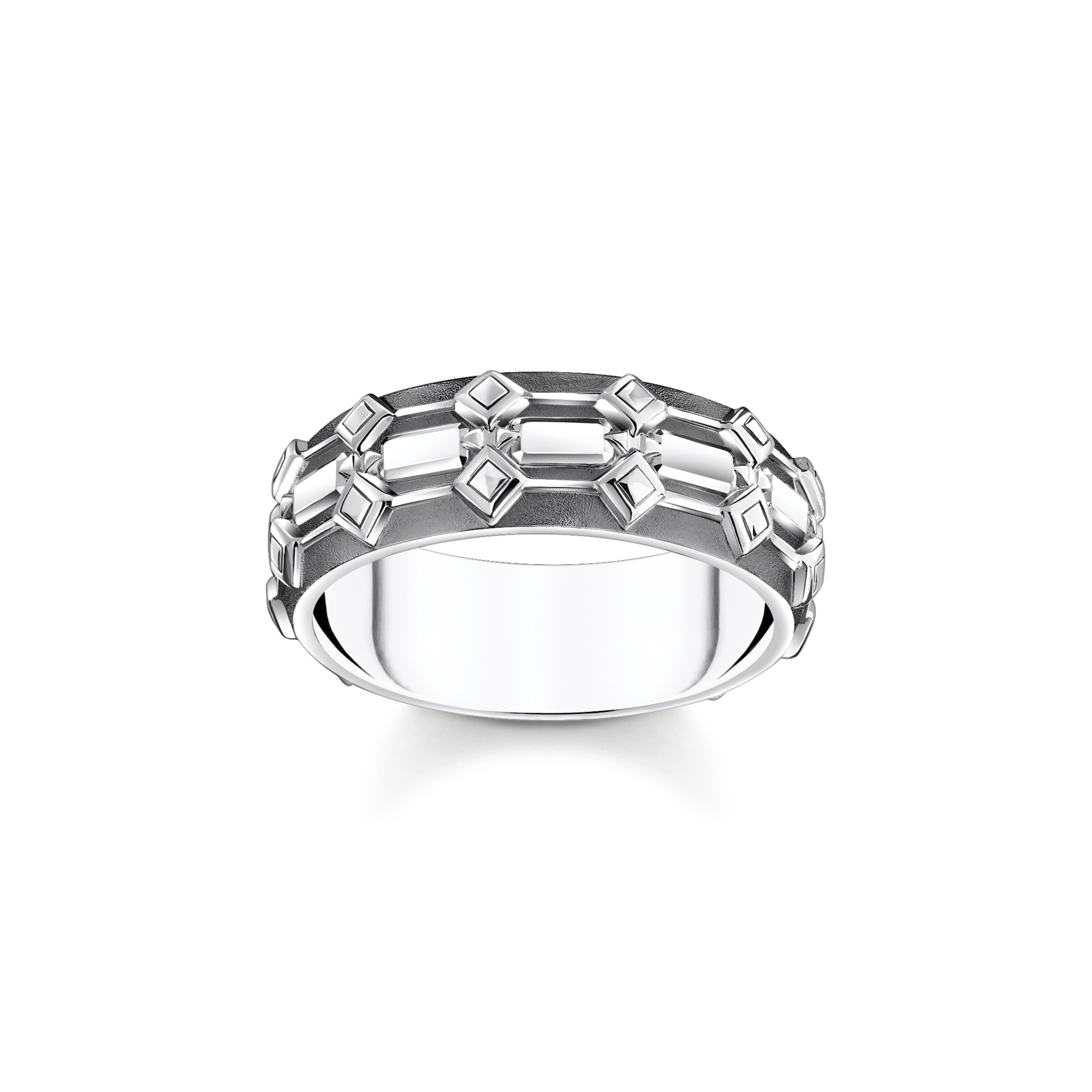 Thomas Sabo Ring Krokodilpanzer breit Silber geschwärzt silberfarben TR2437-637-21-48