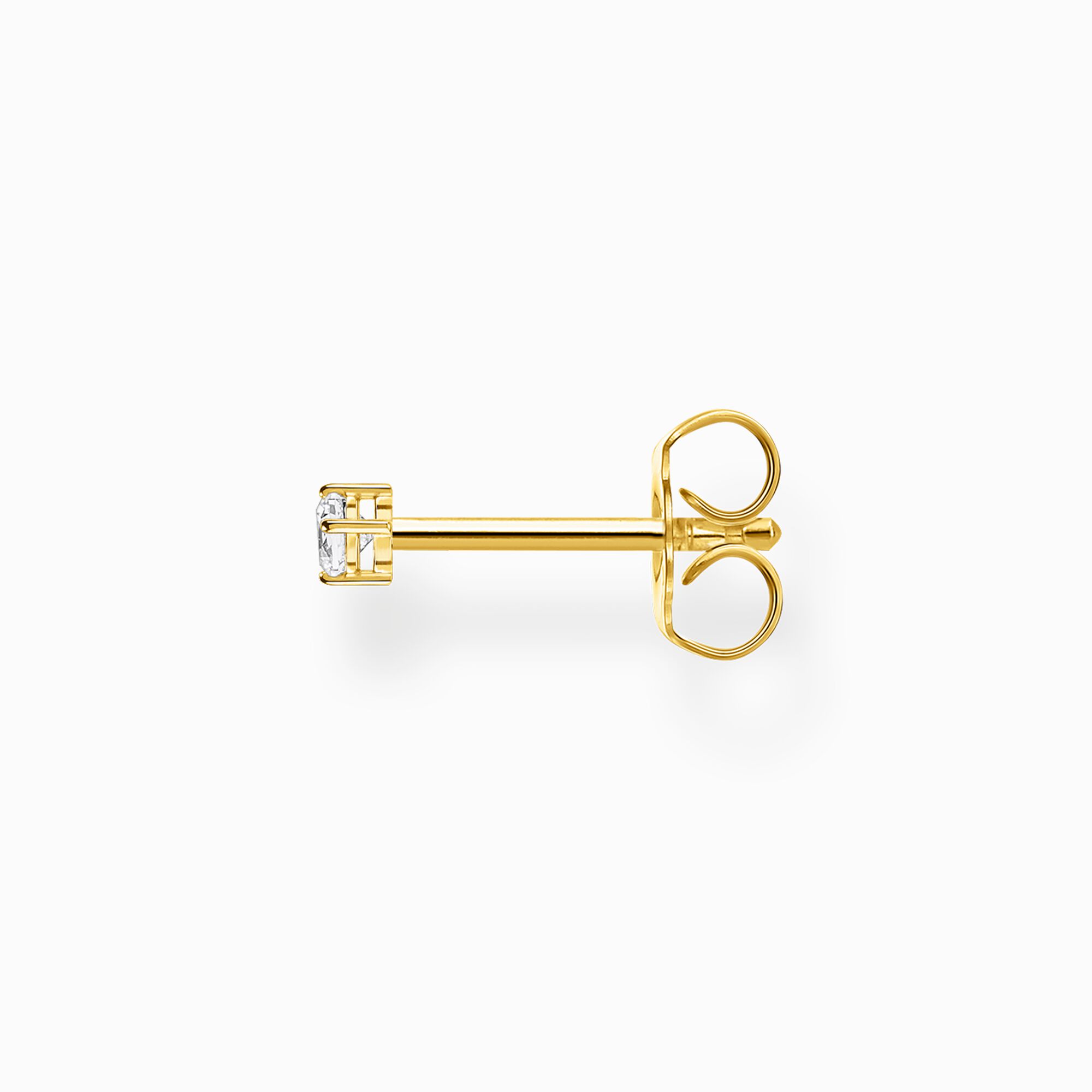 Ear stud in gold with zirconia centrepiece │ THOMAS SABO