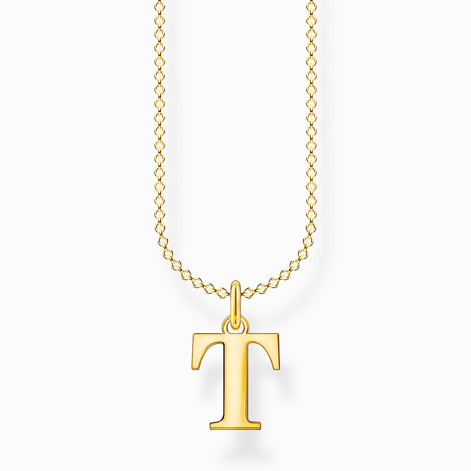 Stamped Letter Charm Necklace — T H A L K E N