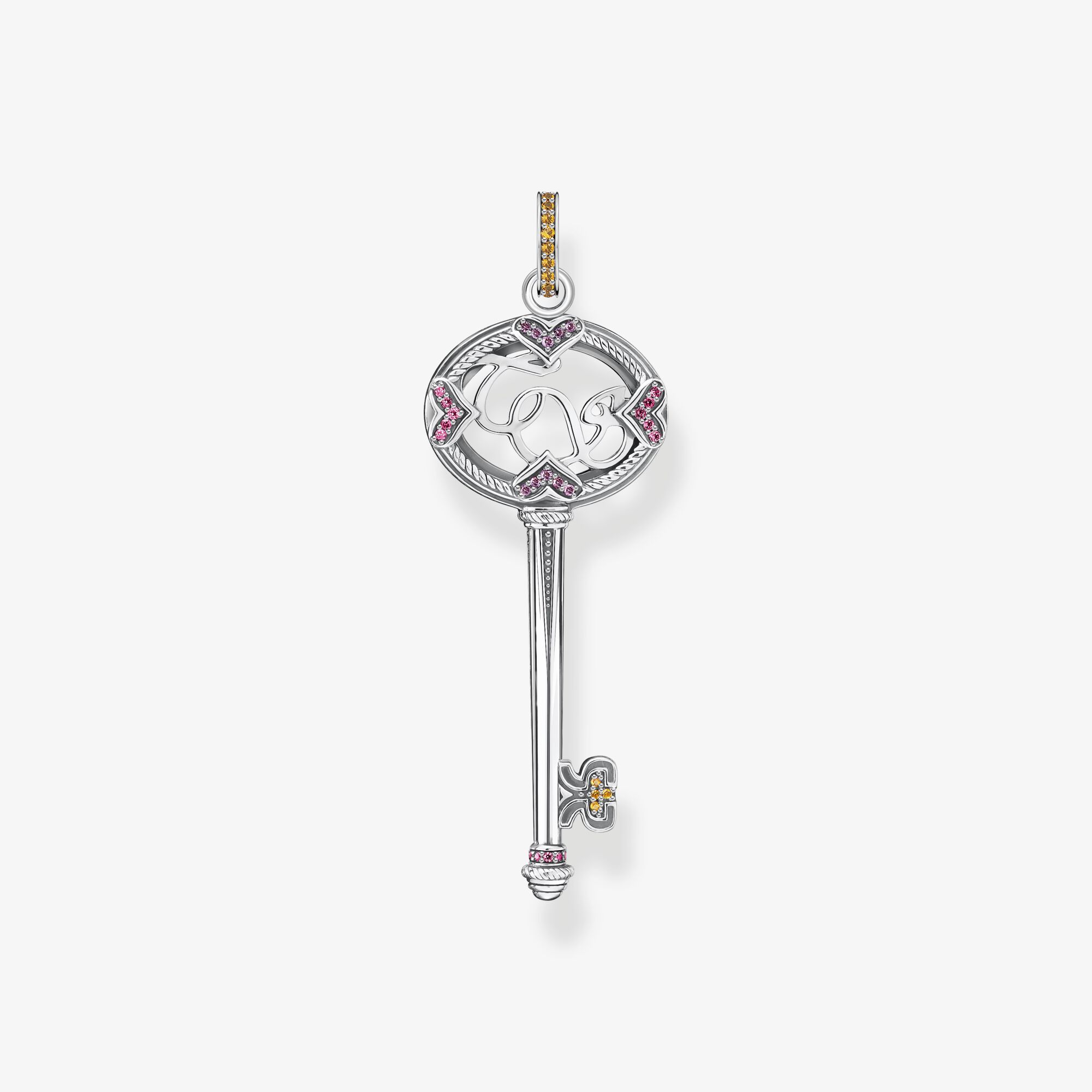 THOMAS SABO Pendentif clé argent, Argent Sterling 925‰ noirci , Taille: one size, femme