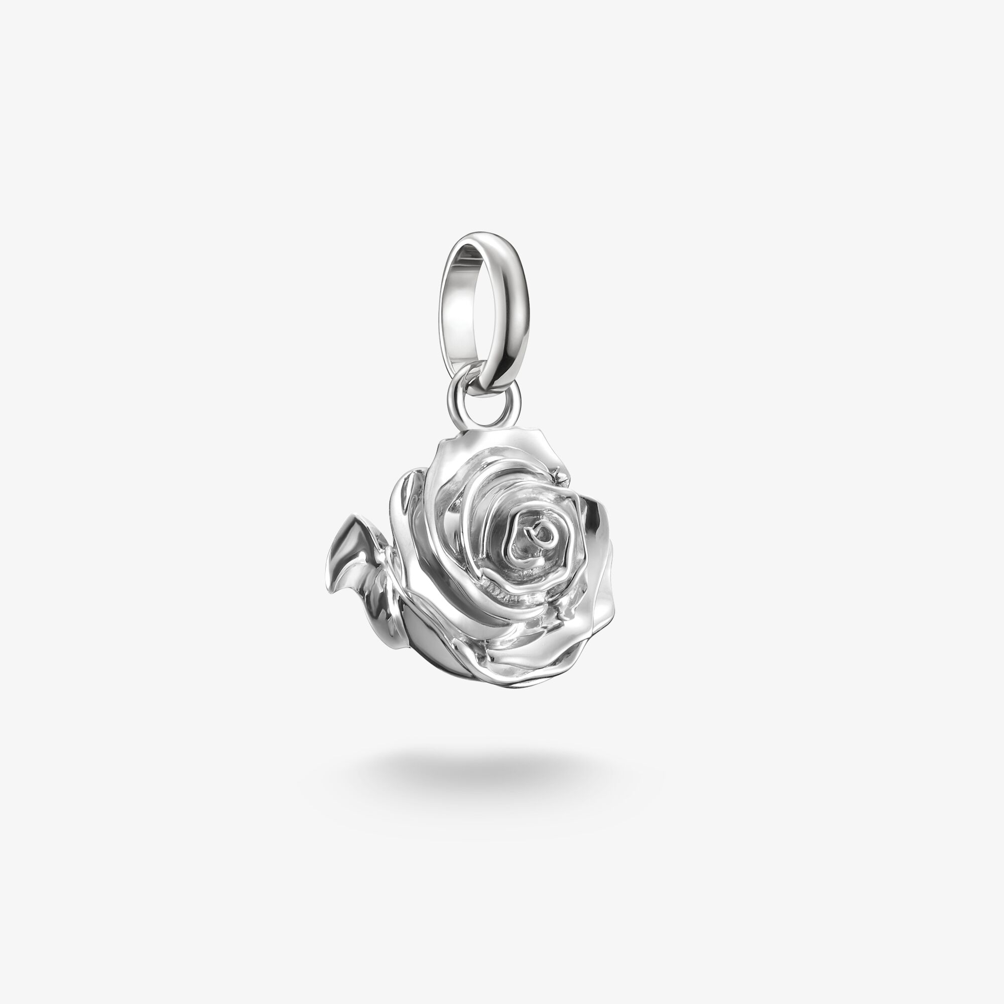 THOMAS SABO Pendentif Charm fleur de rose Connect argent, Argent sterling, Taille: one size, femme