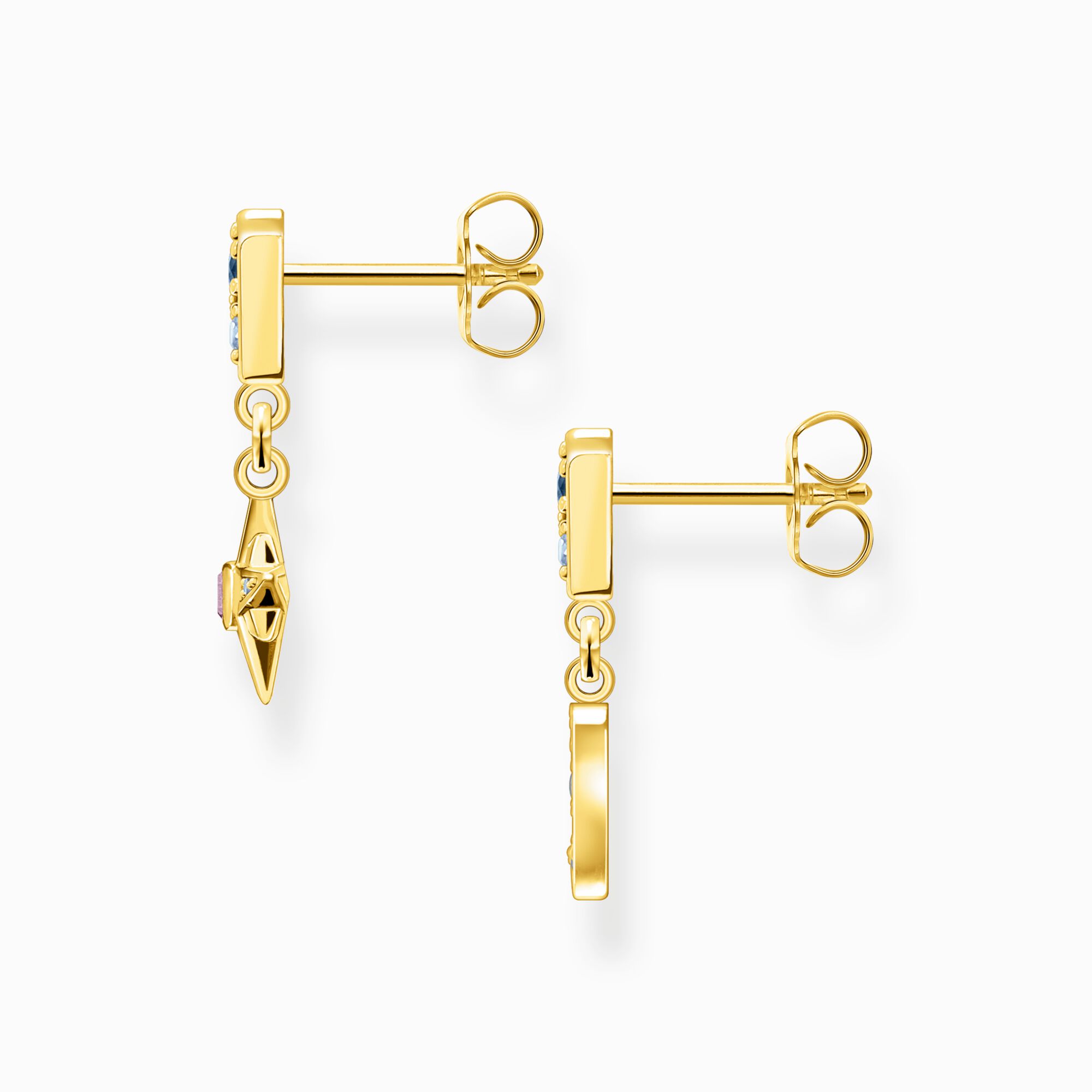 Ohrringe für Damen mit Mond & Stern, vergoldet – THOMAS SABO