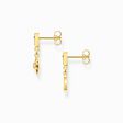 Earrings Royalty star &amp; Moon gold from the  collection in the THOMAS SABO online store