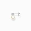 Single ear stud pearl with white stone silver from the Charming Collection collection in the THOMAS SABO online store