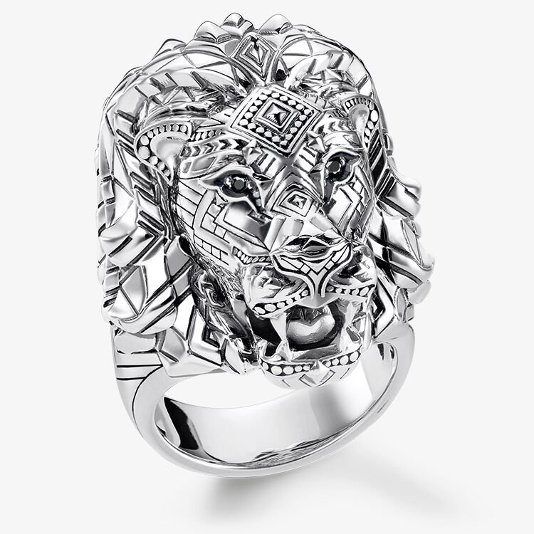 THOMAS SABO Bague lion, Argent sterling, Taille: 50, femme