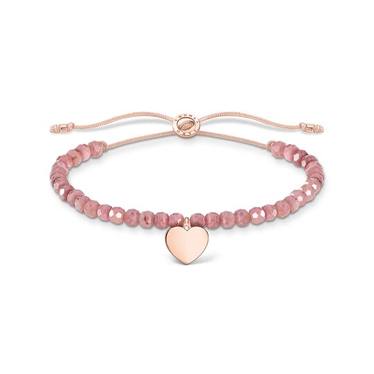 Pulsera rosa perlas coraz&oacute;n oro rosado de la colección Charming Collection en la tienda online de THOMAS SABO