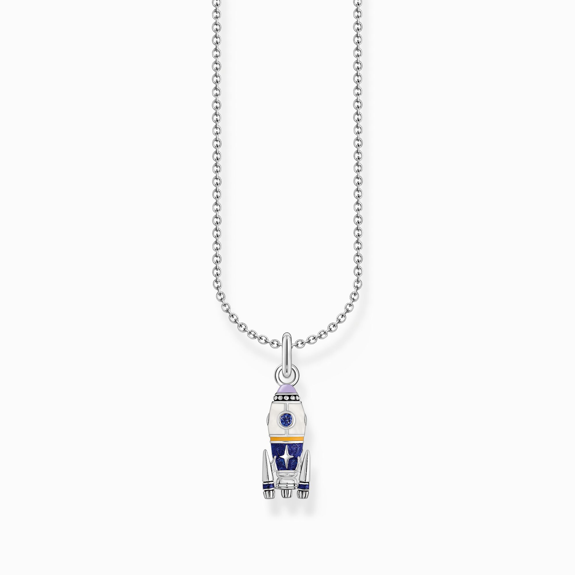 Silver necklace with rocket pendant from the Charming Collection collection in the THOMAS SABO online store