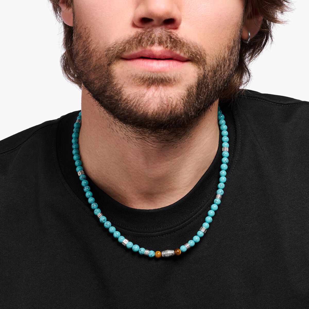 Necklace for men: with various beads