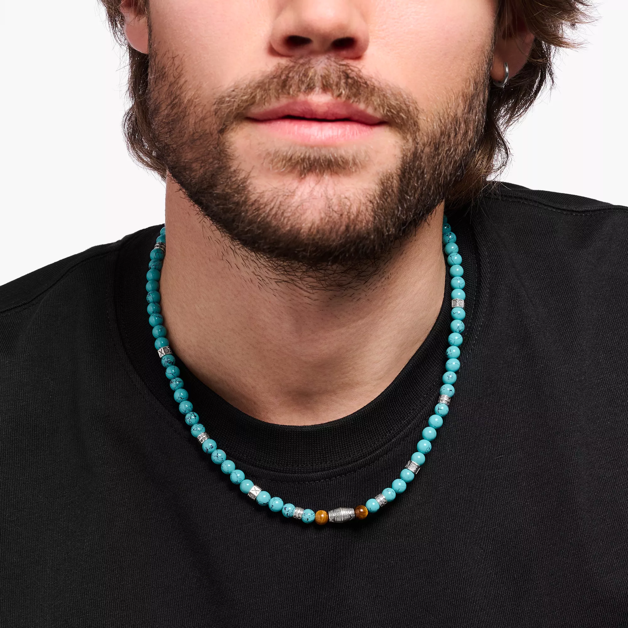 Necklace for men: with various beads | THOMAS SABO