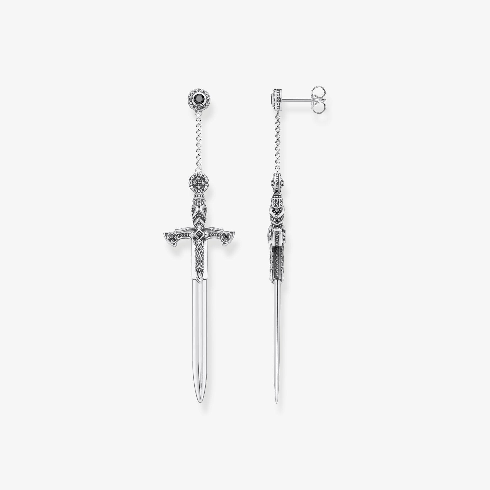 THOMAS SABO Boucle d'oreille unique épée Argent sterling, Taille: one size, Unisex