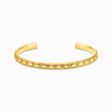 Yellow-gold plated slim bangle with crocodile detailing from the  collection in the THOMAS SABO online store