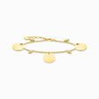 Bracelet with three discs and white stones gold from the  collection in the THOMAS SABO online store