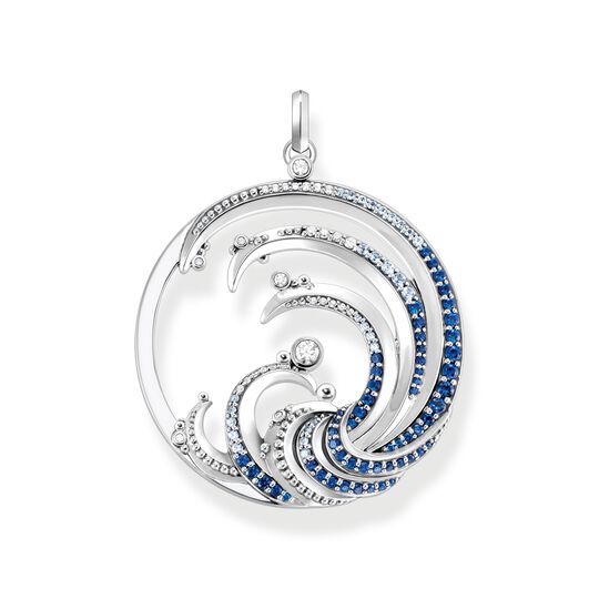 Pendant wave with blue stones from the  collection in the THOMAS SABO online store