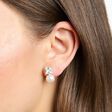 Clous d&#39;oreilles perle avec pierre blanche argent de la collection  dans la boutique en ligne de THOMAS SABO
