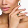 Ring with green and white stones gold plated from the  collection in the THOMAS SABO online store