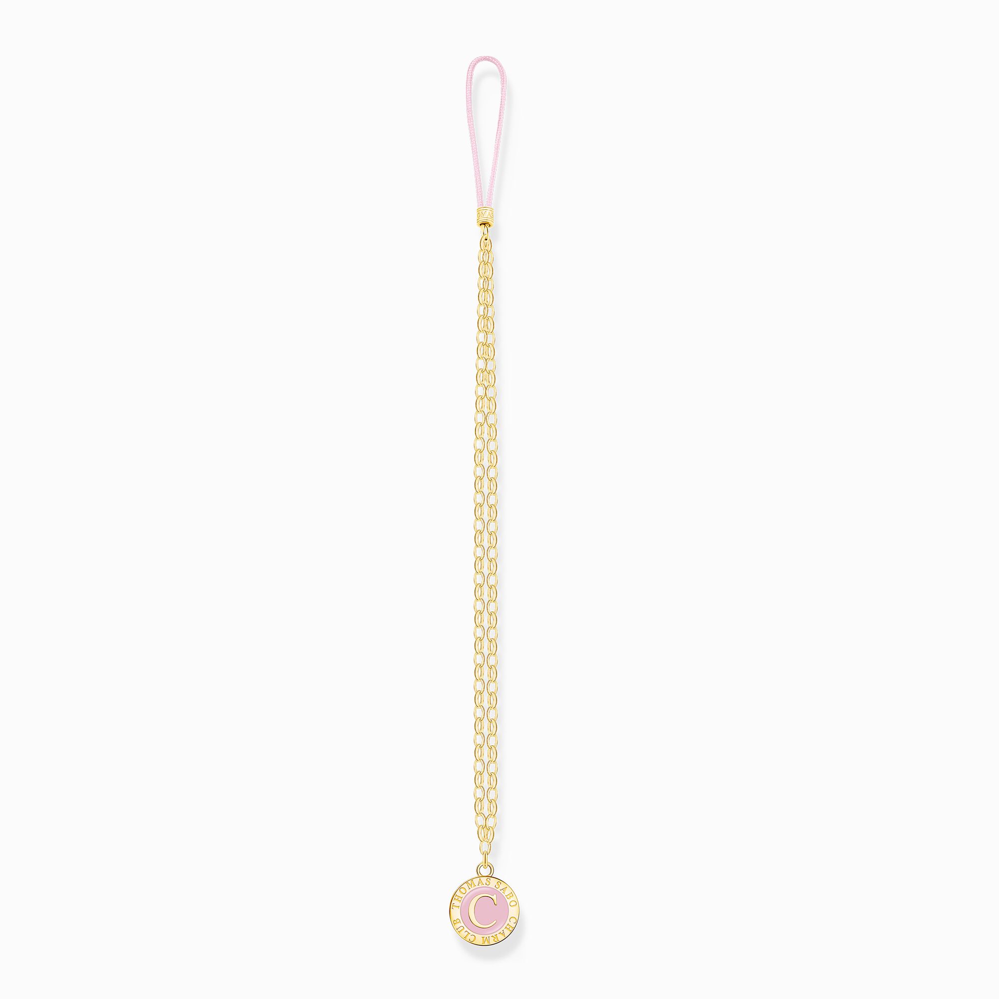 Yellow-gold plated Charm Club long mobile chains with Charmista Coin from the Charm Club collection in the THOMAS SABO online store