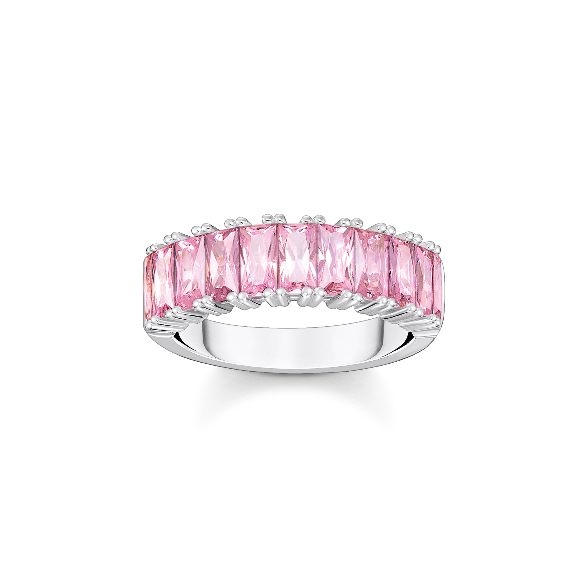 Thomas Sabo Ring mit pinken Steinen Pavé Silber pink TR2366-051-9-54