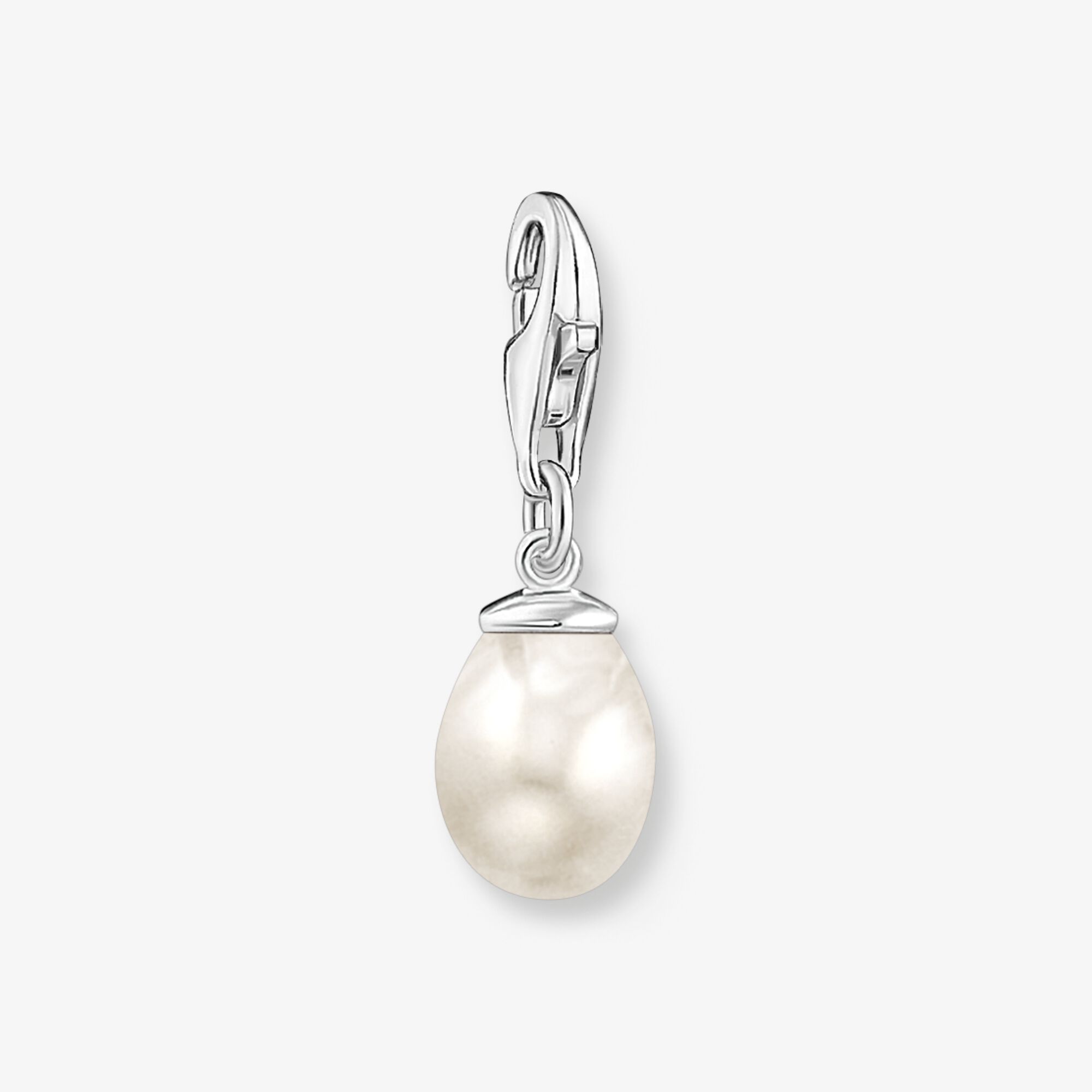THOMAS SABO Pendentif Charm perle blanche argent Argent sterling, Taille: one size, pour femme