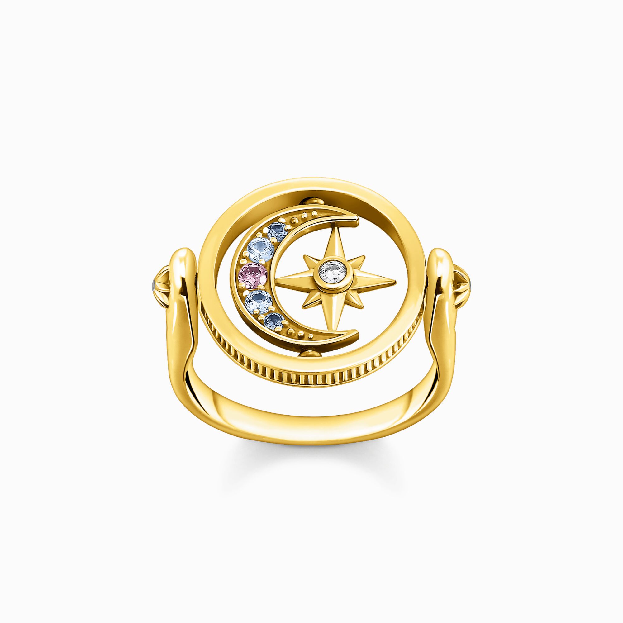 Ring Royalty star &amp; Moon gold from the  collection in the THOMAS SABO online store
