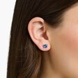 Ear studs with blue stone silver from the  collection in the THOMAS SABO online store