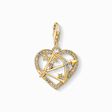 Charm pendant Cupid&rsquo;s Arrow, gold from the Charm Club collection in the THOMAS SABO online store