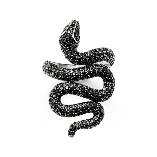 Bague serpent noir avec pavé TR193804111 THOMAS SABO