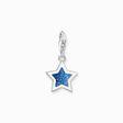 Silver star-shaped charm pendant with dark blue cold enamel from the Charm Club collection in the THOMAS SABO online store