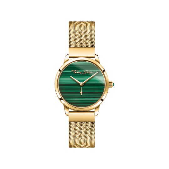 Women&rsquo;s watch garden spirit malachite gold from the  collection in the THOMAS SABO online store
