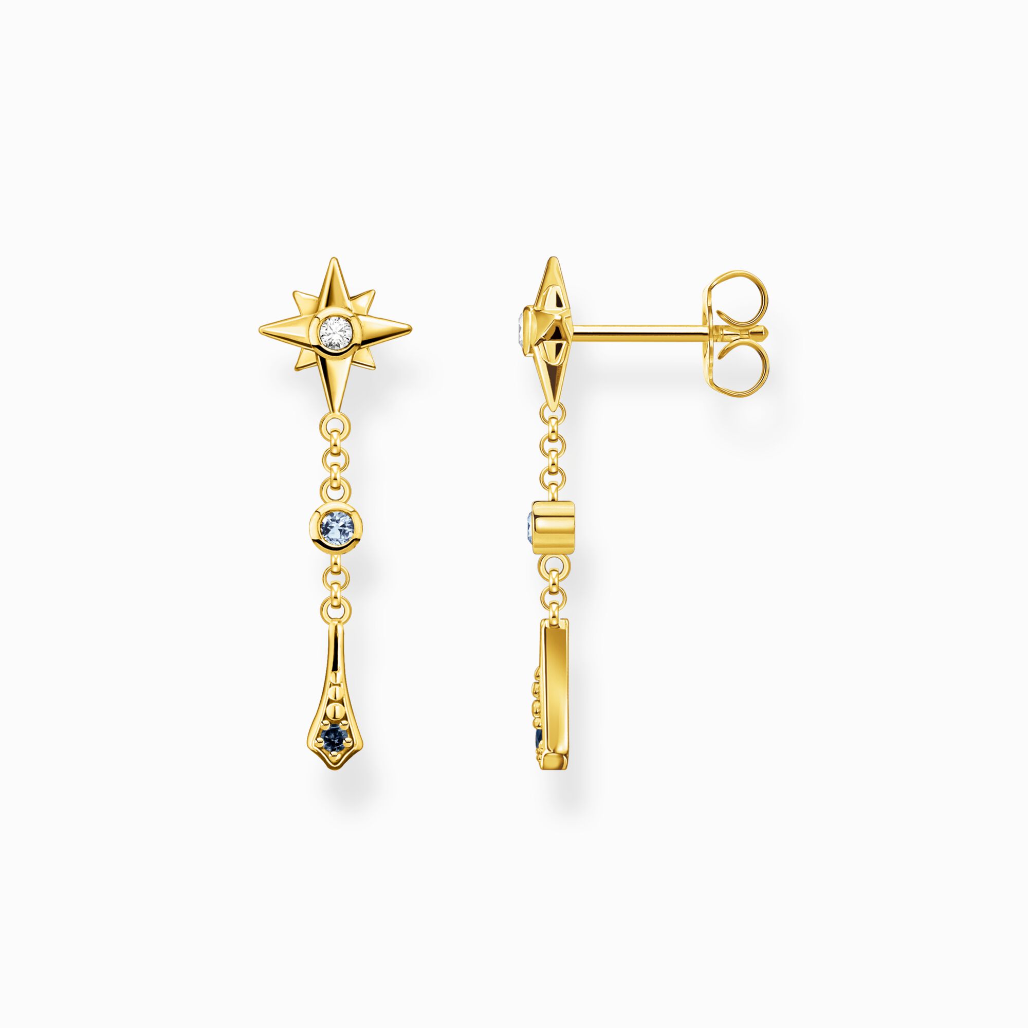 Ohrringe Royalty Stern mit Steinen gold aus der  Kollektion im Online Shop von THOMAS SABO