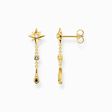 Earrings Royalty star stones gold from the  collection in the THOMAS SABO online store