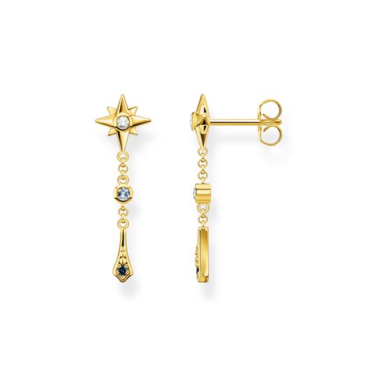 Earrings Royalty star stones gold from the  collection in the THOMAS SABO online store
