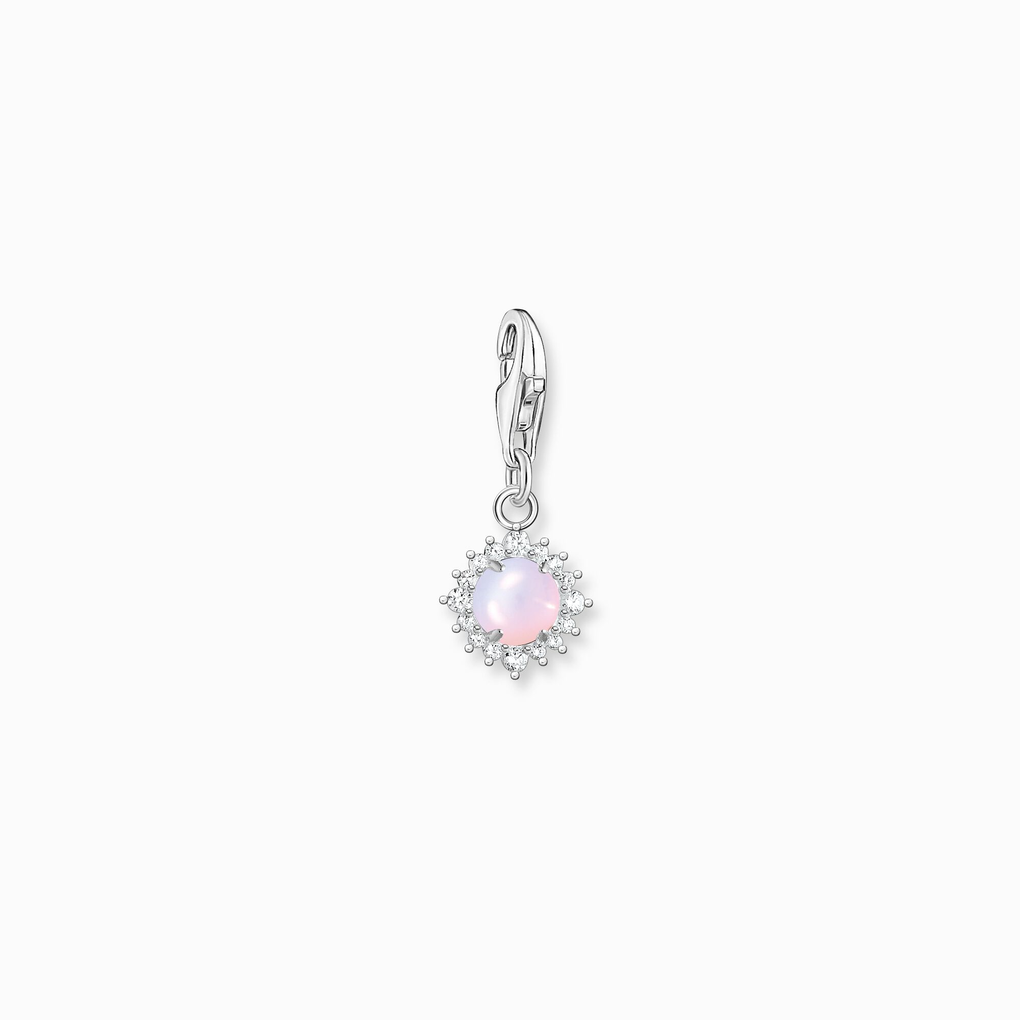 Charm pendant opal-coloured stone shimmering pink from the  collection in the THOMAS SABO online store