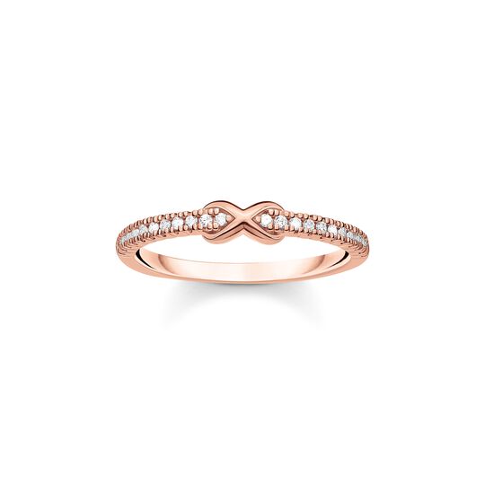 Ring infinity with white stones rose gold from the Charming Collection collection in the THOMAS SABO online store