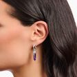 Silver hoop earrings with imitation amethysts and delicate chain from the  collection in the THOMAS SABO online store