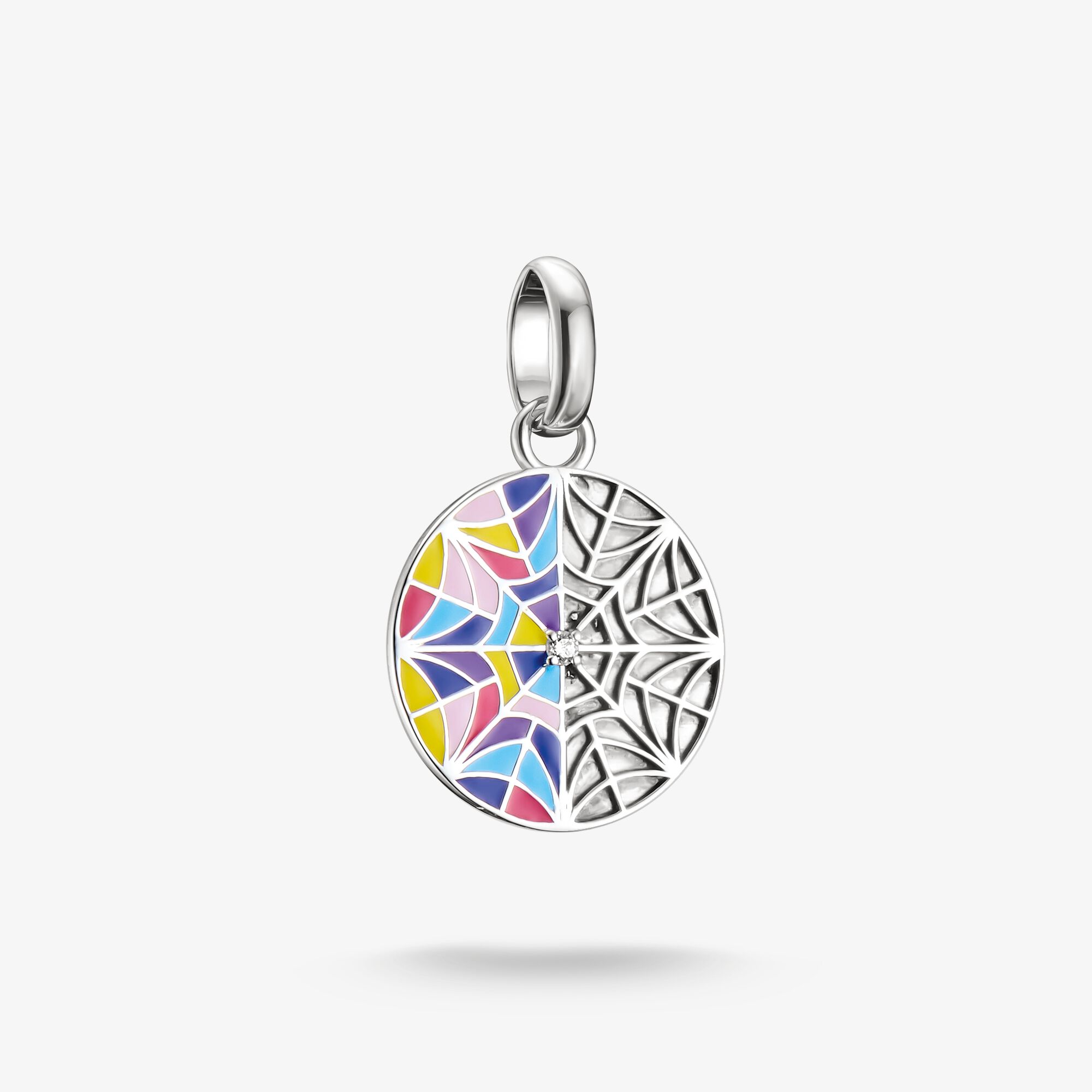 THOMAS SABO Pendentif Charm Fenêtre émail Mercredi Connect Argent, Argent sterling, Taille: one size, Unisex
