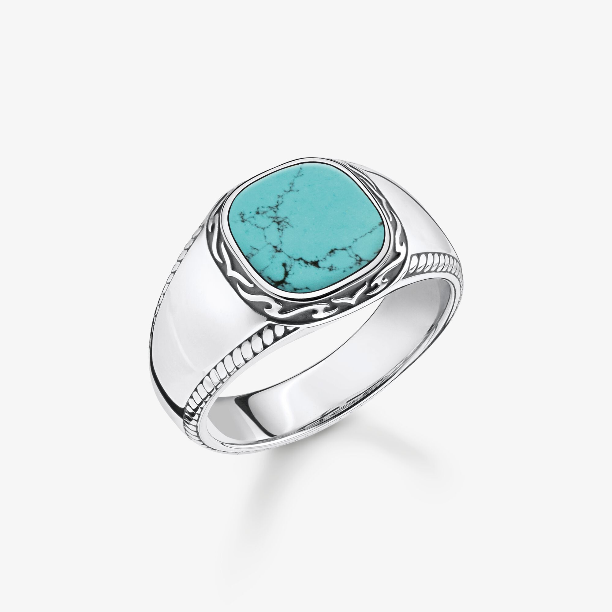 THOMAS SABO Ring türkis, Sterlingsilber, Größe: 60, Unisex