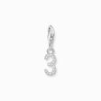 Silver charm pendant number 3 with zirconia from the Charm Club collection in the THOMAS SABO online store