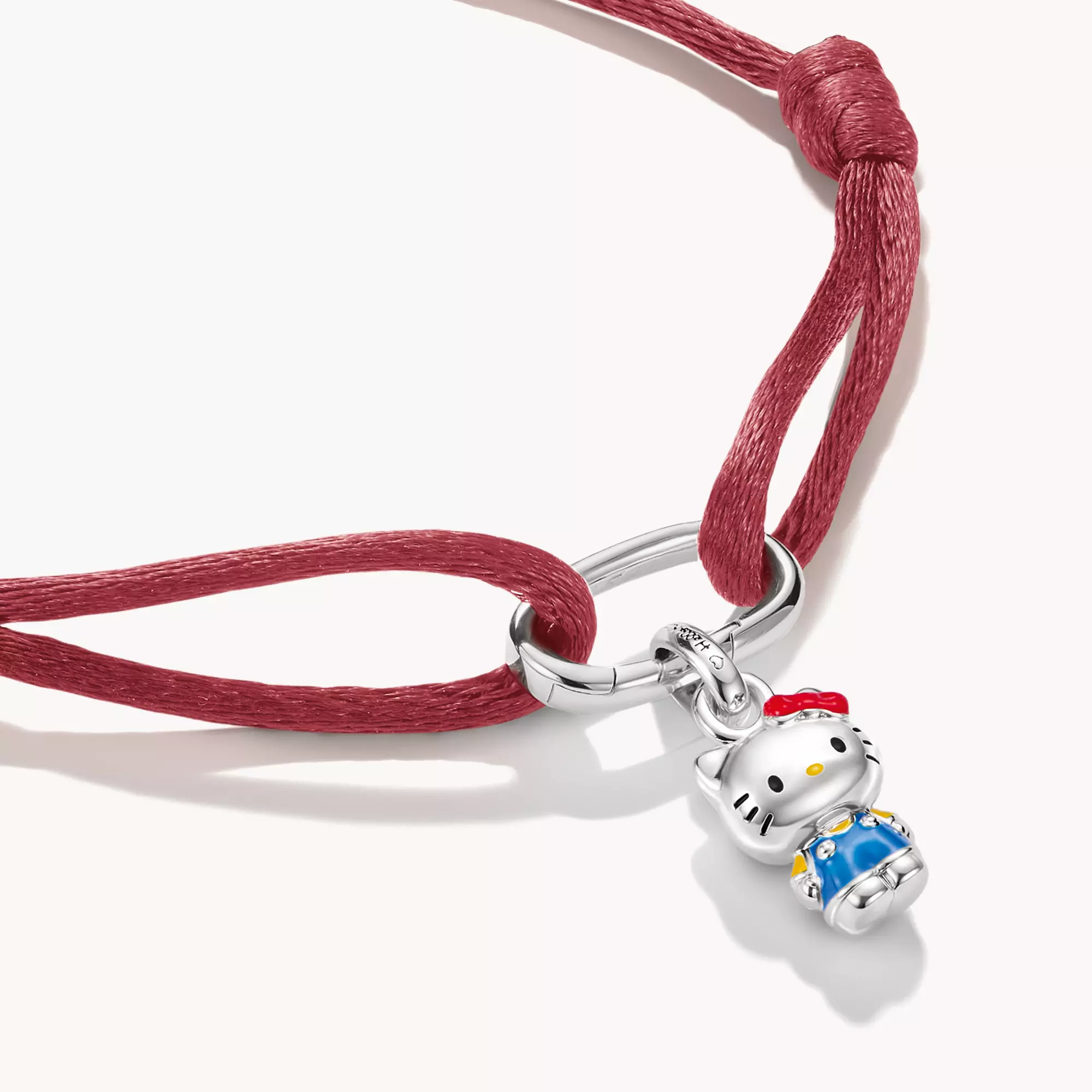 Hello Kitty Textile bracelet red with charm – Connect | THOMAS SABO