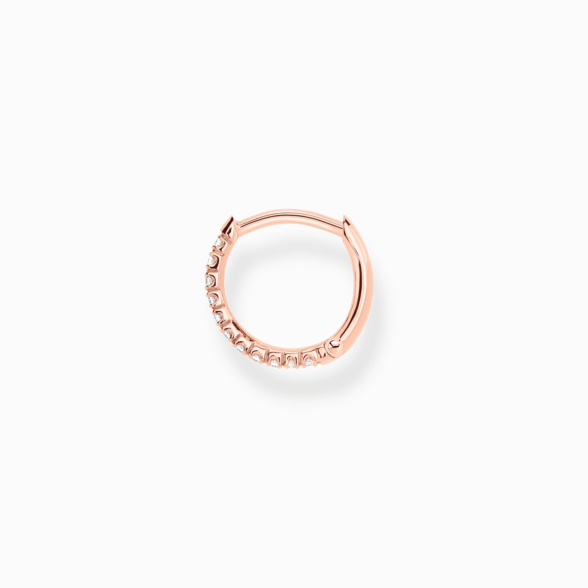 Hoop earring: Classic Must-have in rosé-gold & zirconia │ THOMAS SABO | Ohrringe