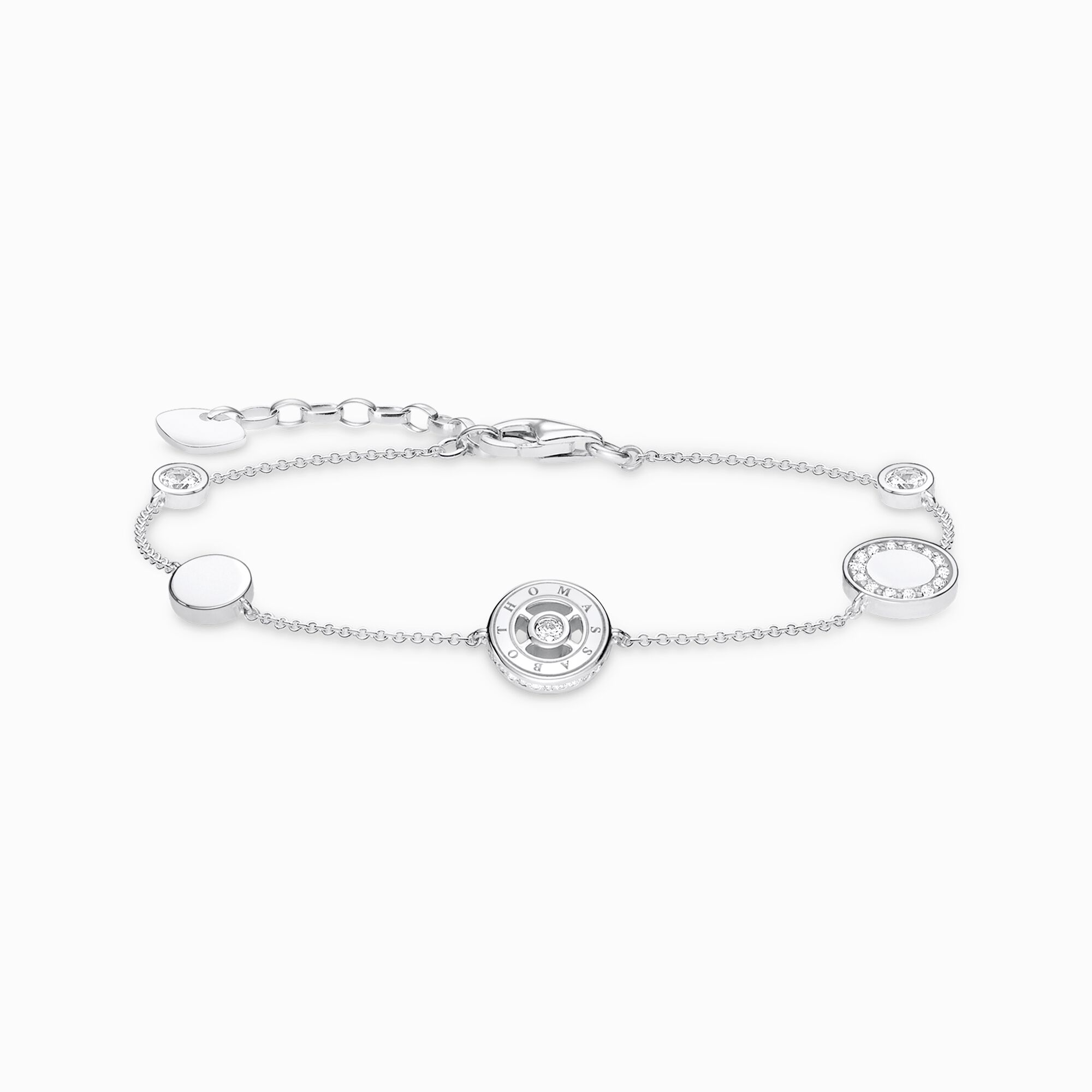 Bracelet circles with white stones silver from the  collection in the THOMAS SABO online store