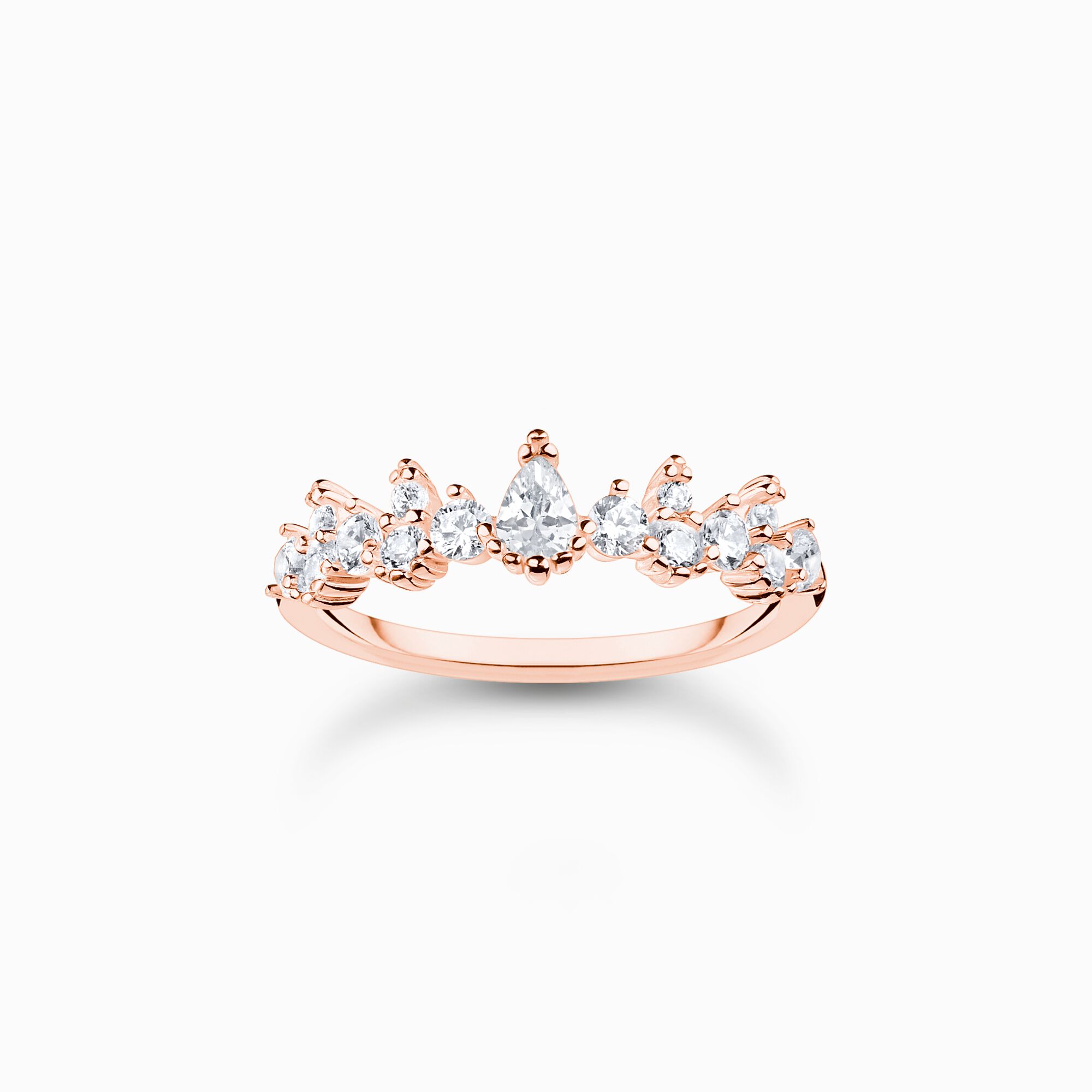 Automatisch Komkommer extreem Ring with zirconia stones, rose gold plating | THOMAS SABO