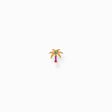 Gold-plated single ear stud palm tree with colourful stones from the Charming Collection collection in the THOMAS SABO online store