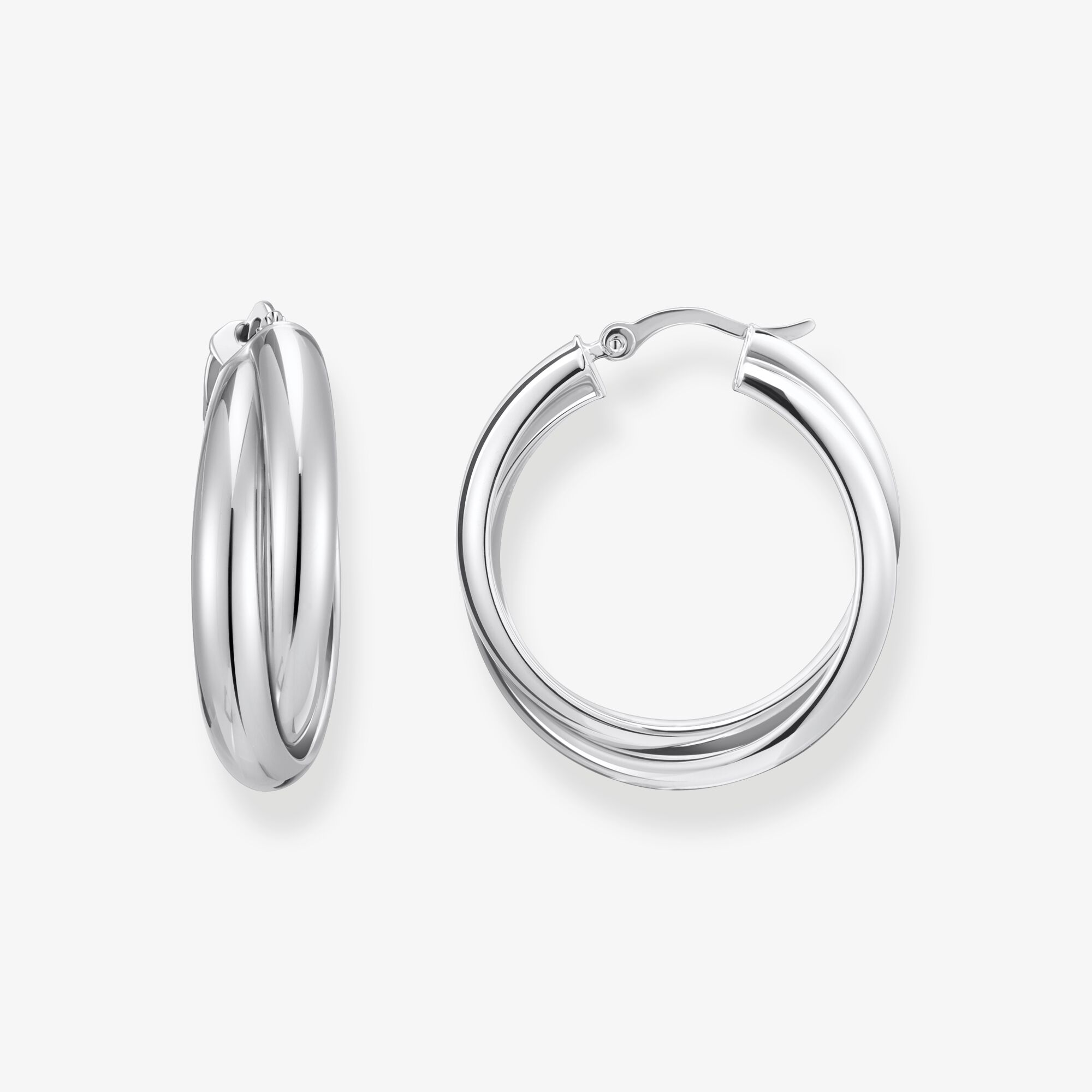 THOMAS SABO Stora örhängen i silver med sammanflätad design, 925 sterlingsilver, Storlek: one size, för damer