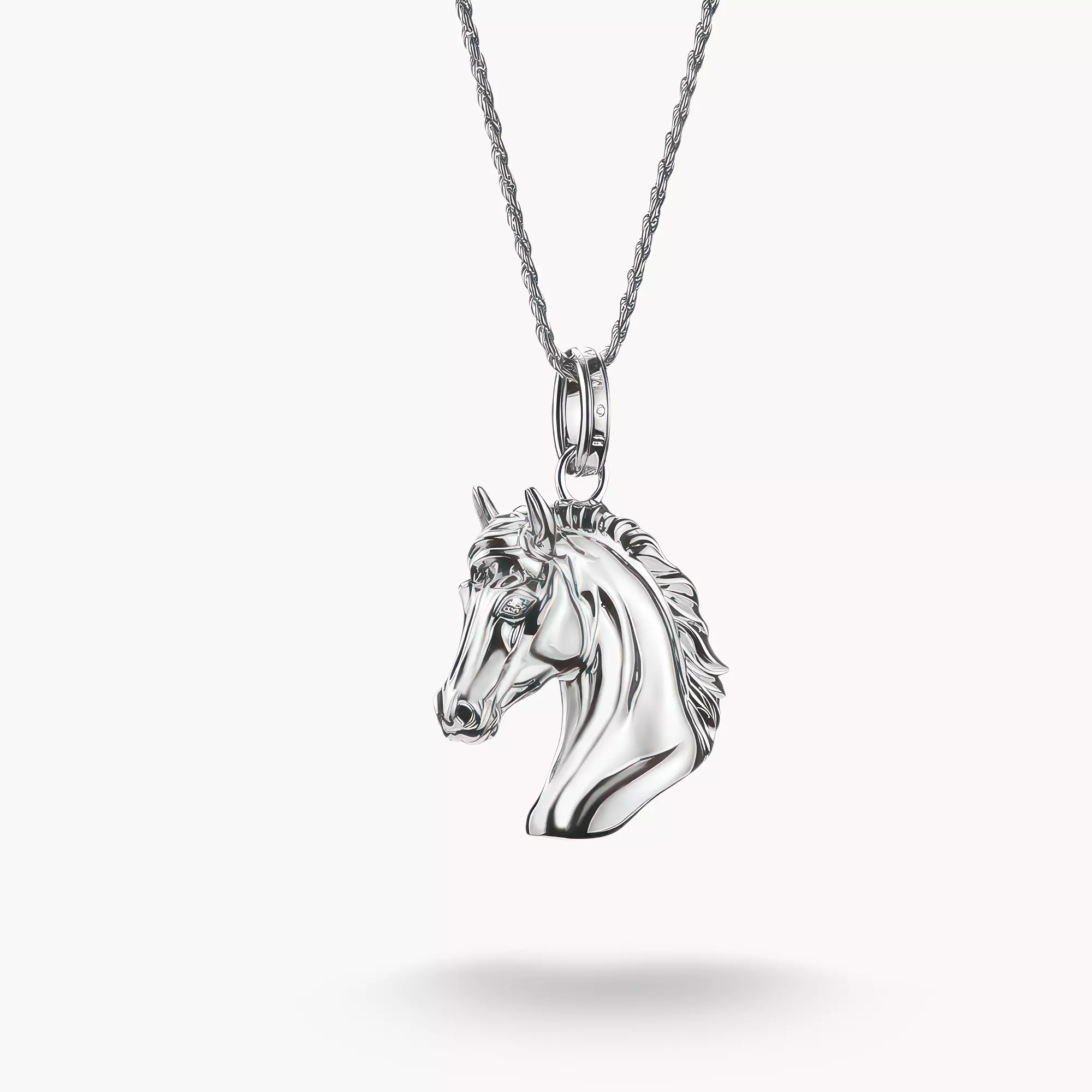 Silver Horse Head Necklace with Zirconia Elyndra | THOMAS SABO