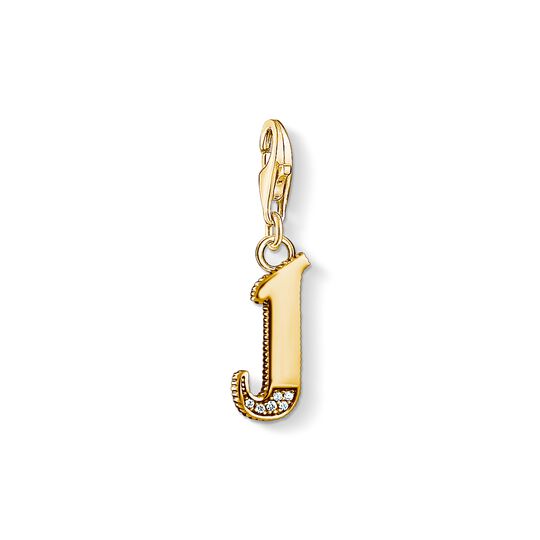 Charm pendant letter J gold from the Charm Club collection in the THOMAS SABO online store