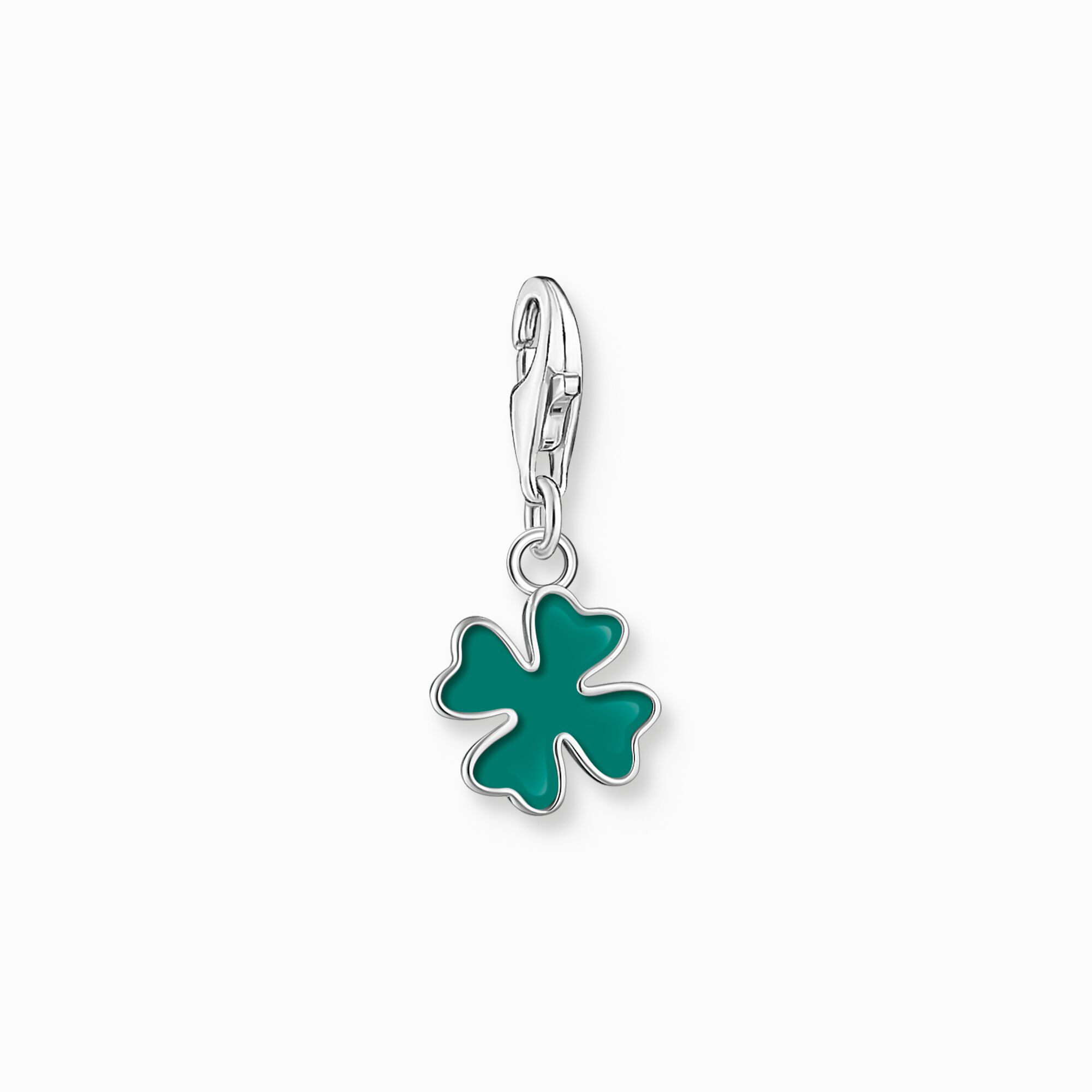 Charm pendant green cloverleaf silver from the Charm Club collection in the THOMAS SABO online store