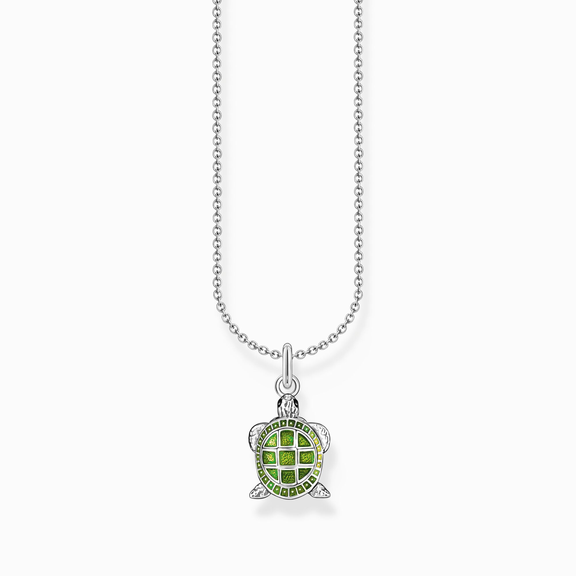 Silver necklace with turtle pendant with cold enamel from the Charming Collection collection in the THOMAS SABO online store