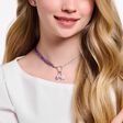 Charm pendant alien with amethyst-coloured zirconia stones silver from the Charm Club collection in the THOMAS SABO online store