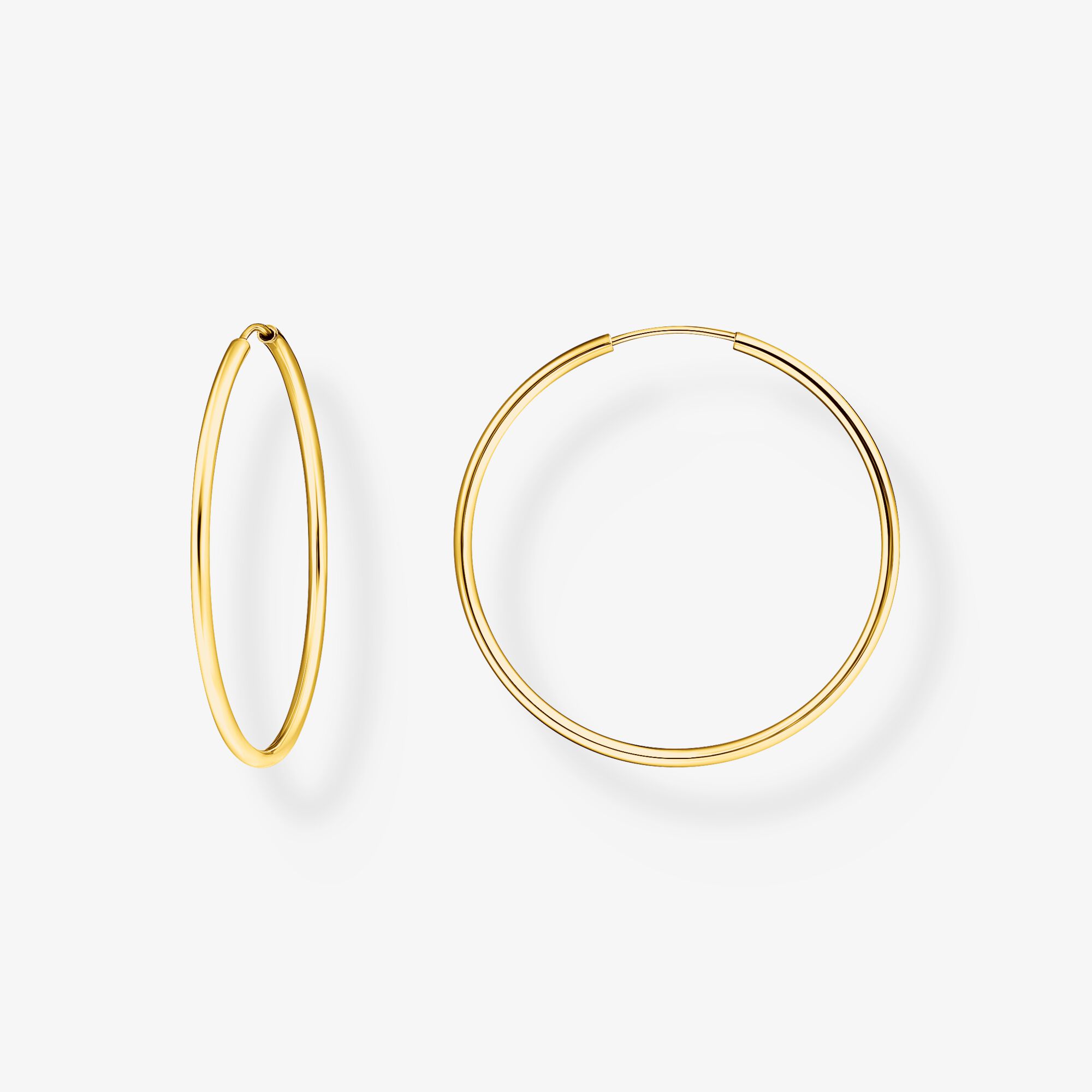 THOMAS SABO Mellanstora creoler, pläterade, 925 sterlingsilver guldpläterat gult guld, Storlek: one size, för damer