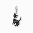 Charm pendant cat black from the Charm Club collection in the THOMAS SABO online store